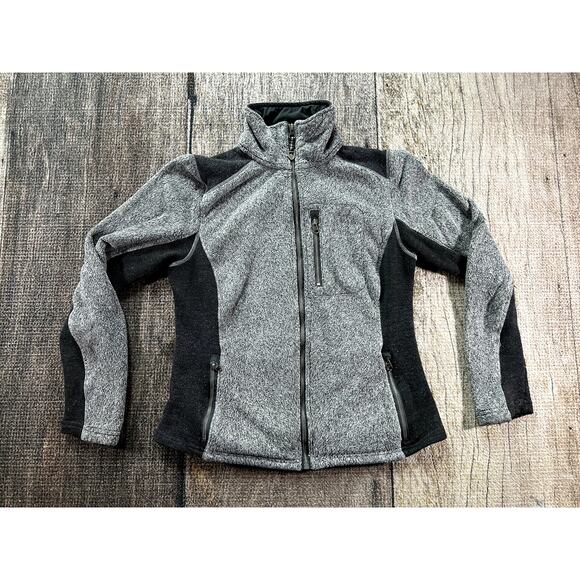 KUHL Women’s Medium Alpenlux Ash Gray Fleece Full Zip Wool Blend Jacket 4348 - Picture 1 of 11